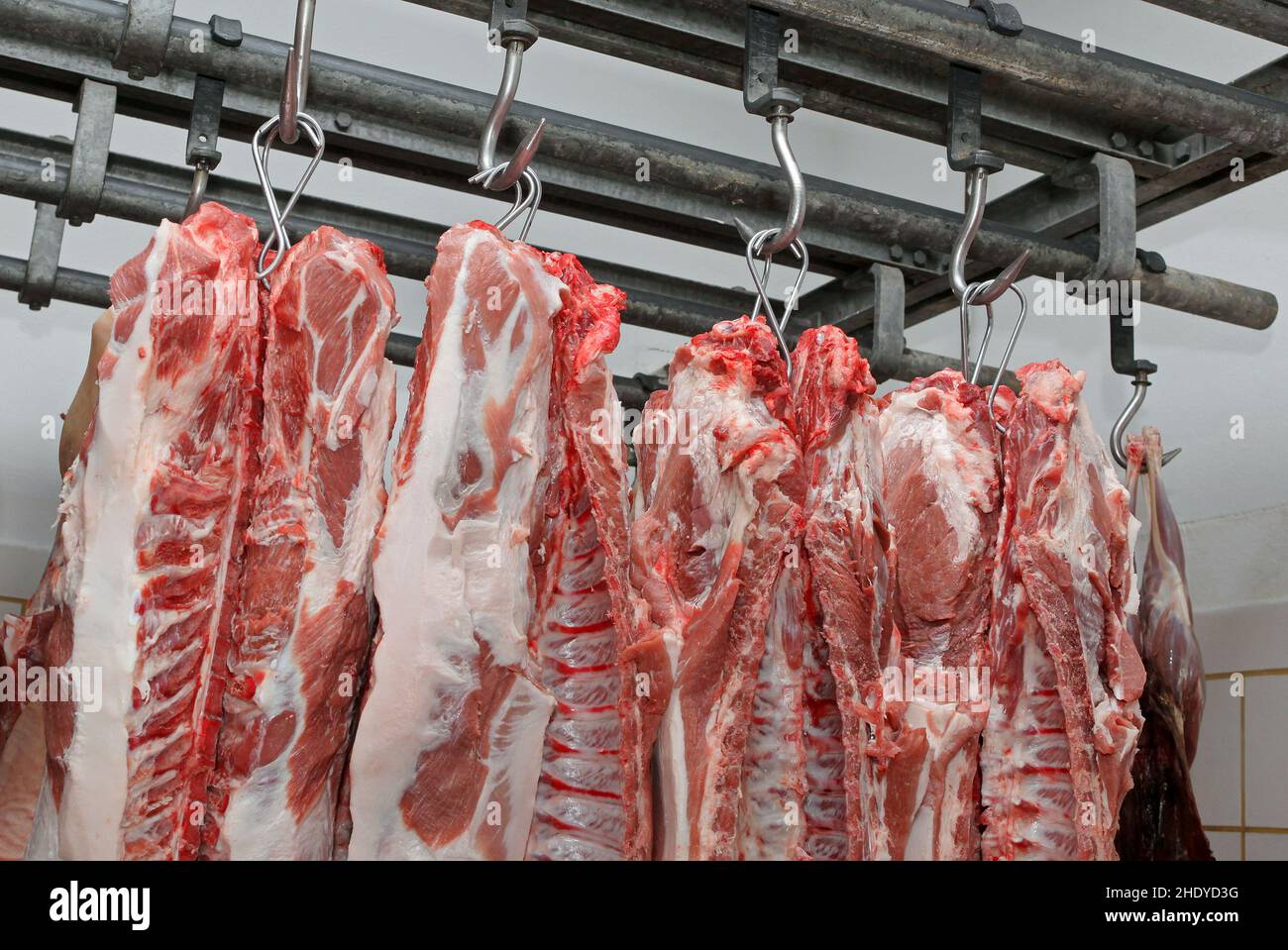 meat hook, meat hooks Stock Photo