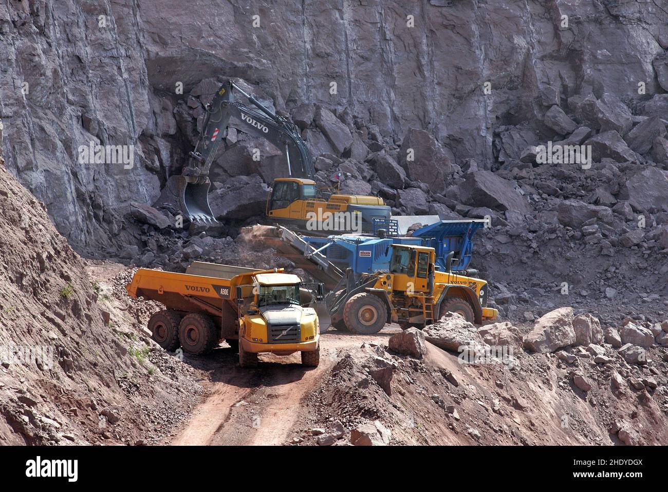 quarry, construction machinery, quarries, construction machineries Stock Photo