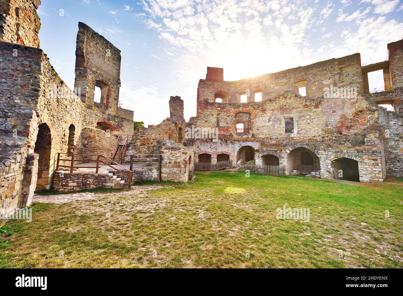 Ruins of Boskovice castle, south Moravia, Czech Republic. Stock Photo