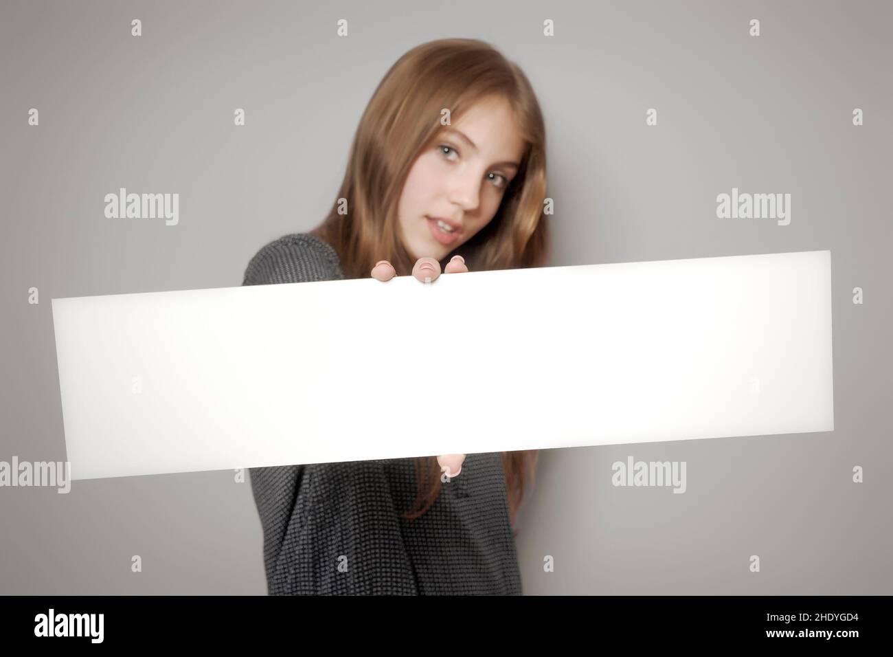 girl, billboard, hold, girls, billboards, holds Stock Photo Alamy