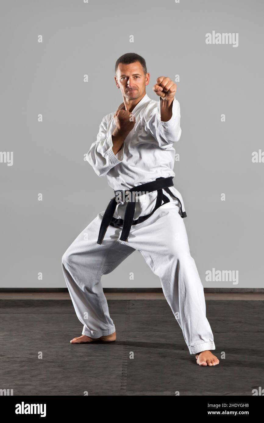 martial arts, karate, taekwondo, combative sports, karates Stock Photo