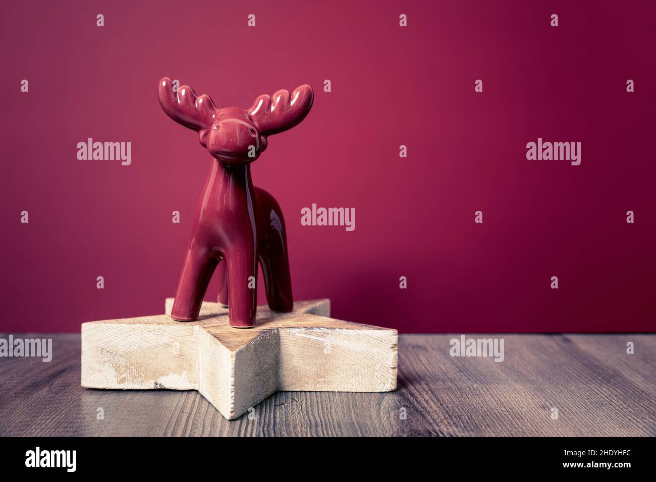 ceramic figure, reindeer, ceramic figures, reindeers Stock Photo