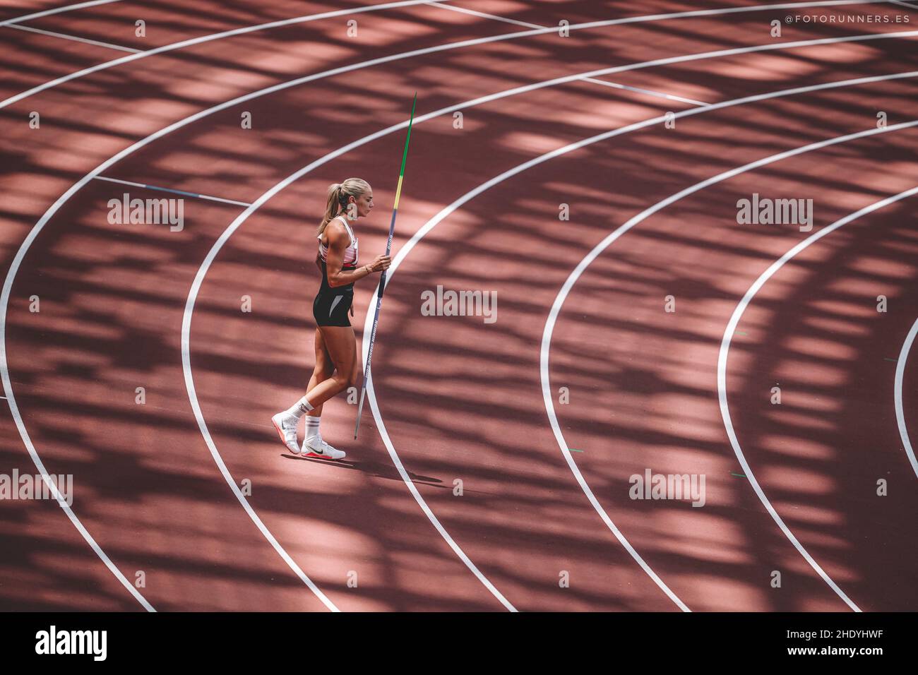 Ivona Dadic participating in the Javelin Throw of the heptathlon at the Tokyo 2020 Olympic Games