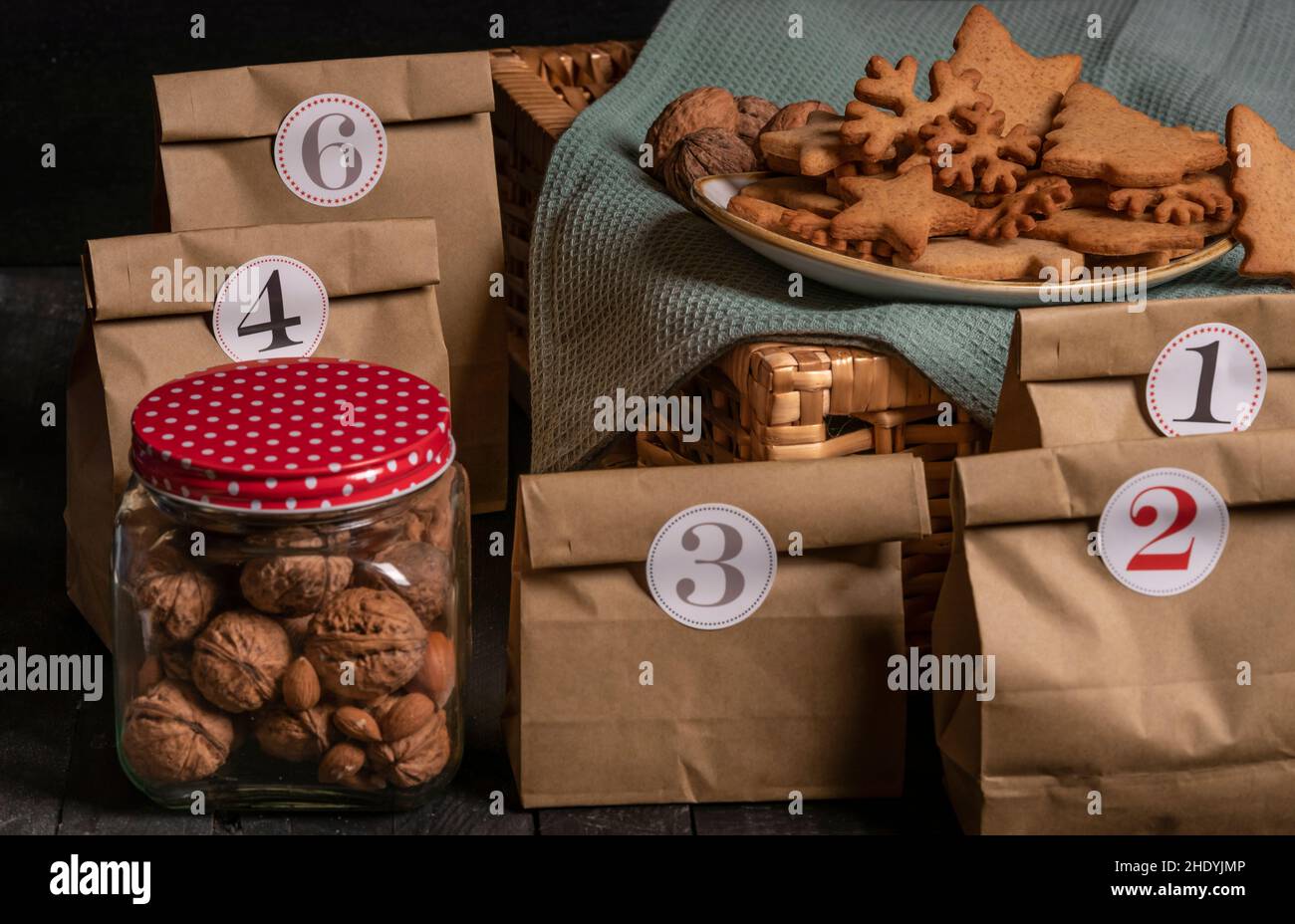 christmas, christmas cookies, advent calendar, merry christmas, x-mas, xmas,  christmas biscuit, advent calendars Stock Photo - Alamy