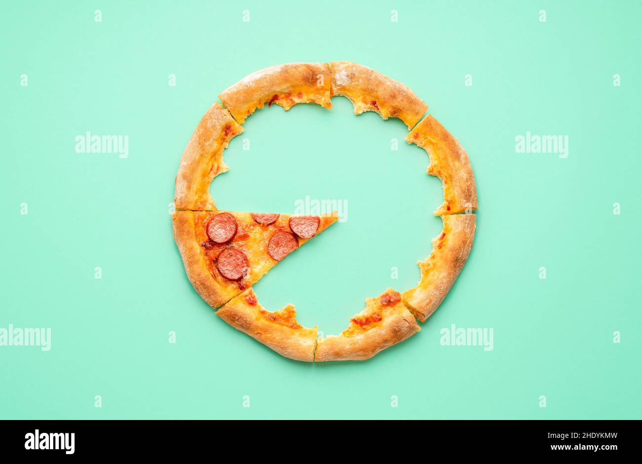 remains, pizza, remain, pizzas Stock Photo