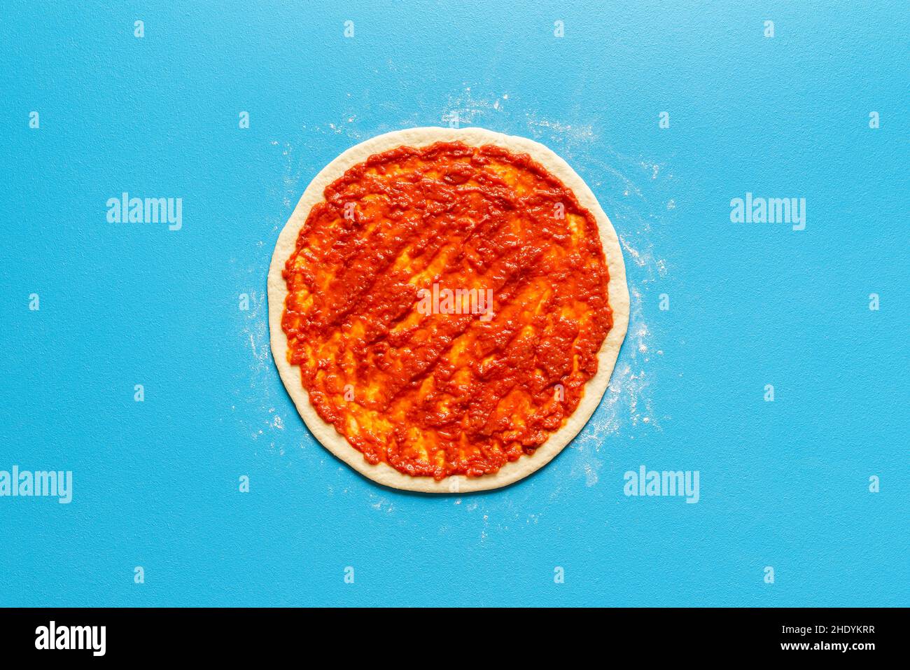 tomato sauce, pizza, manufacturing, tomato sauces, pizzas Stock Photo