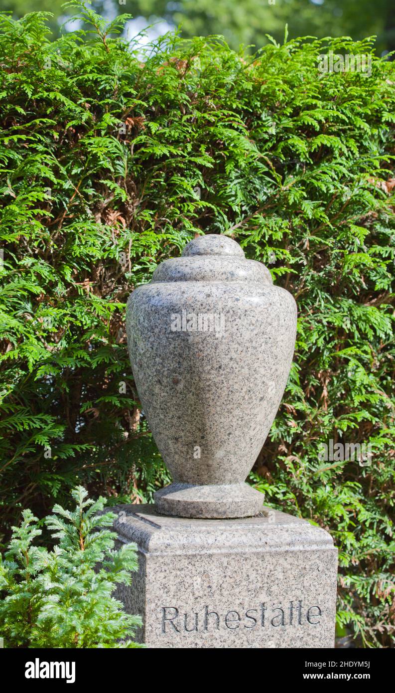 cemetery, resting place, urn grave, cemeteries, resting places Stock Photo