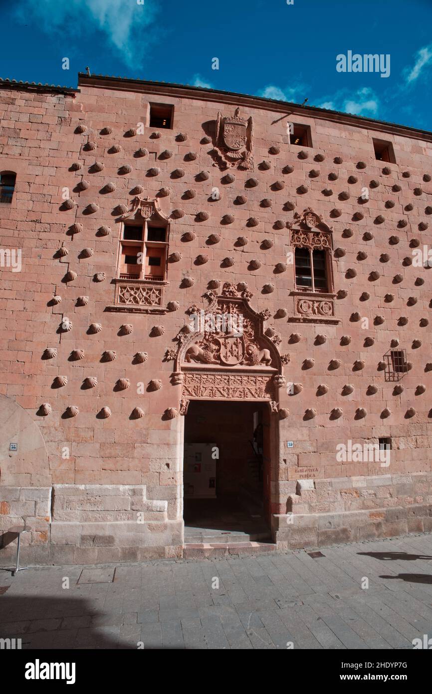 Casa da las Conchas, Salamanca Stock Photo