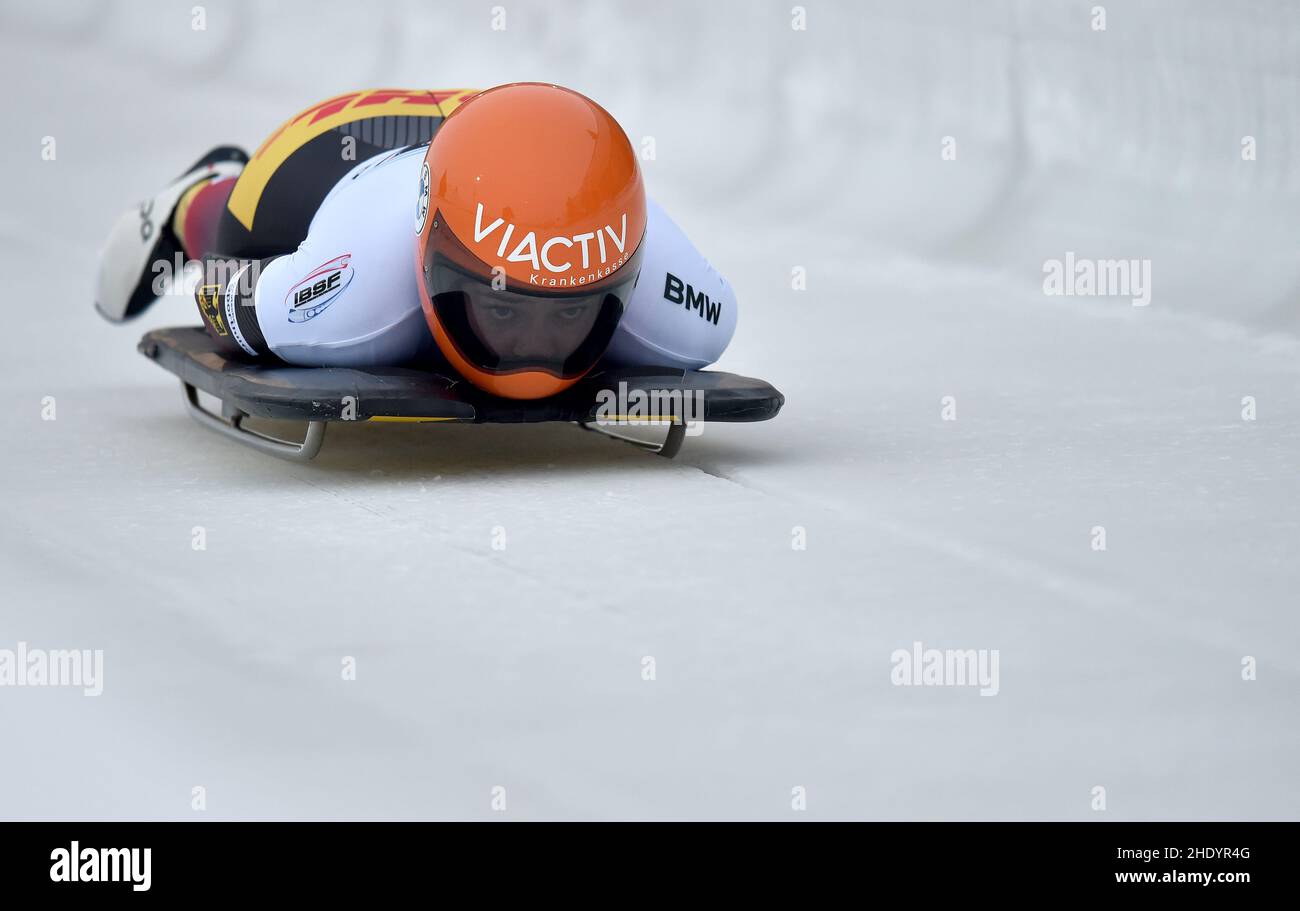 Winterberg, Germany. 07th Jan, 2022. Skeleton: World Cup, women, 1st ...