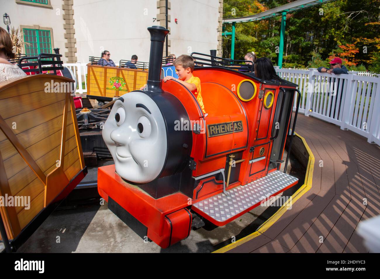 Rheneas Narrow Gauge Engine at Diesel Derby ride in Thomas Land