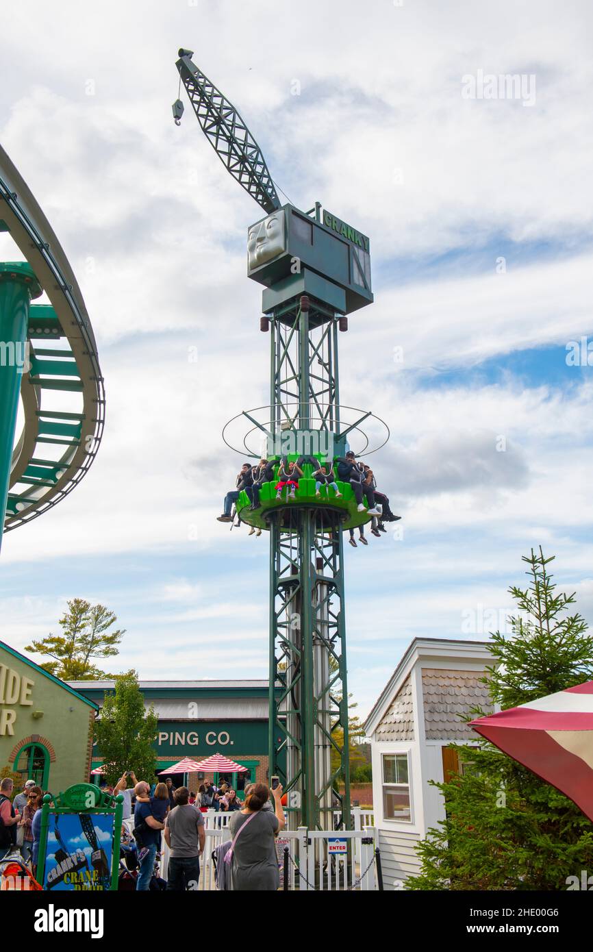 Cranky’s Crane Drop Tower in Thomas Land USA in Edaville Family Theme