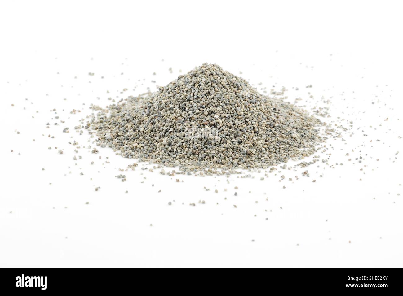 Heap of cat litter isolated on white Stock Photo Alamy