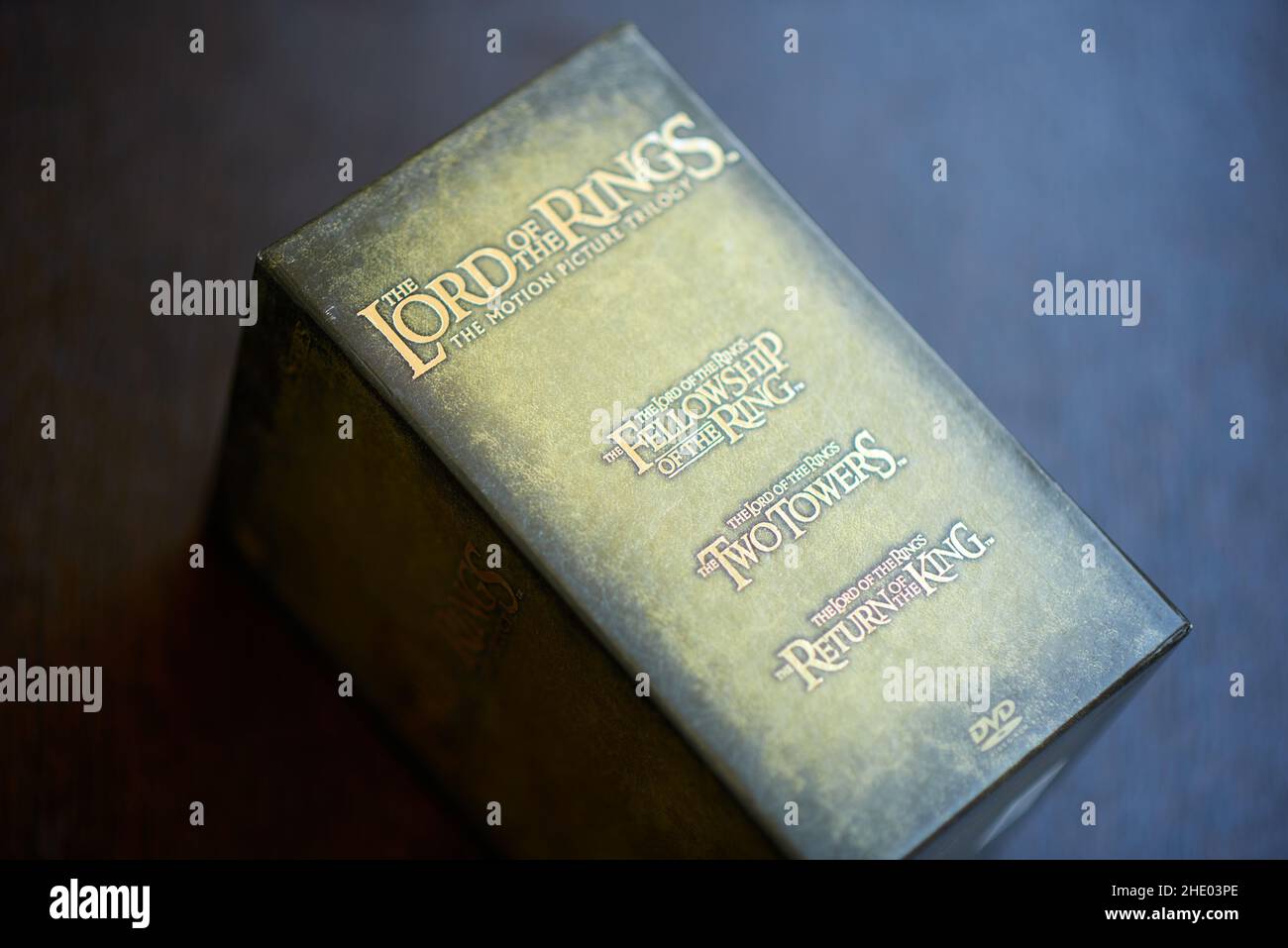 Astrakhan, Russia - 04.27.2021: The cover of the collector's edition of the extended version of the Lord of the Rings movie Stock Photo