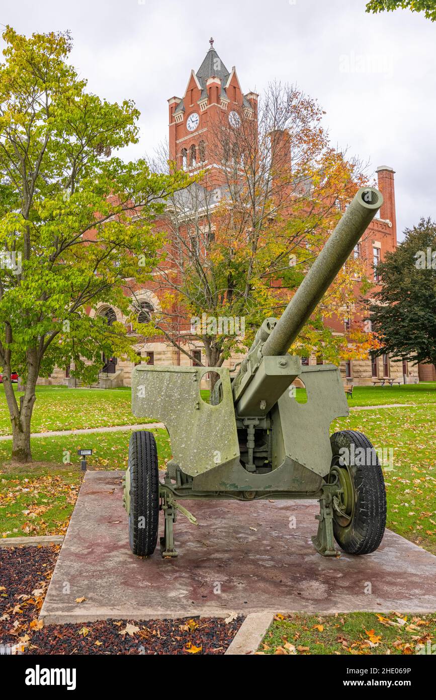 Centreville, Michigan, USA October 21, 2021 The St. Joseph County Courthouse and it is war