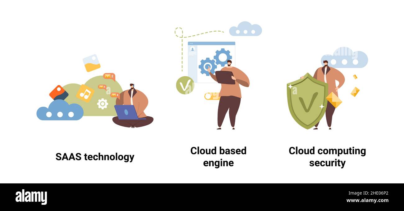 Cloud Software Abstract Concept Vector Illustration Set Saas Technology Cloud Computing Cloud Software Abstract Concept Vector Illustration Set Saas Technology Cloud Computing