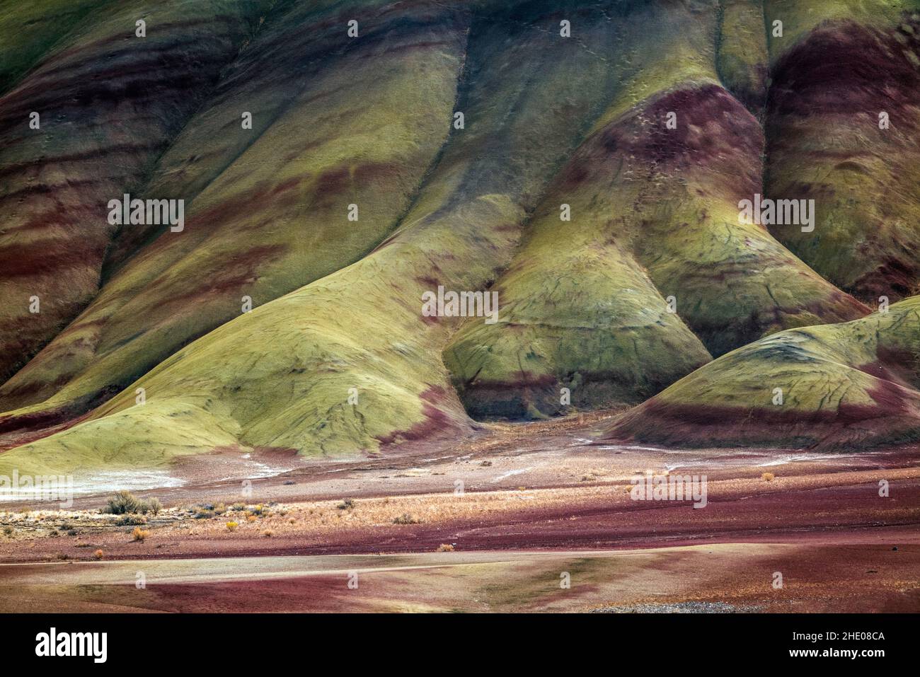 Painted Hills; geologic site; John Day Fossil Beds National Monument; near Mitchell; Oregon; USA