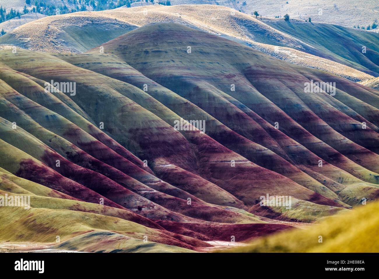 Painted Hills; geologic site; John Day Fossil Beds National Monument; near Mitchell; Oregon; USA