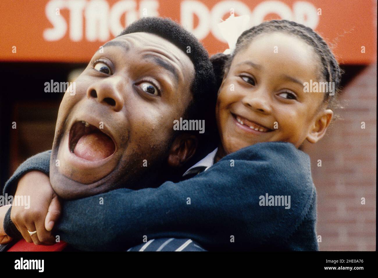 Comedian Lenny Henry with Natasha Benjamin at Birmingham Hippodrome Stock Photo