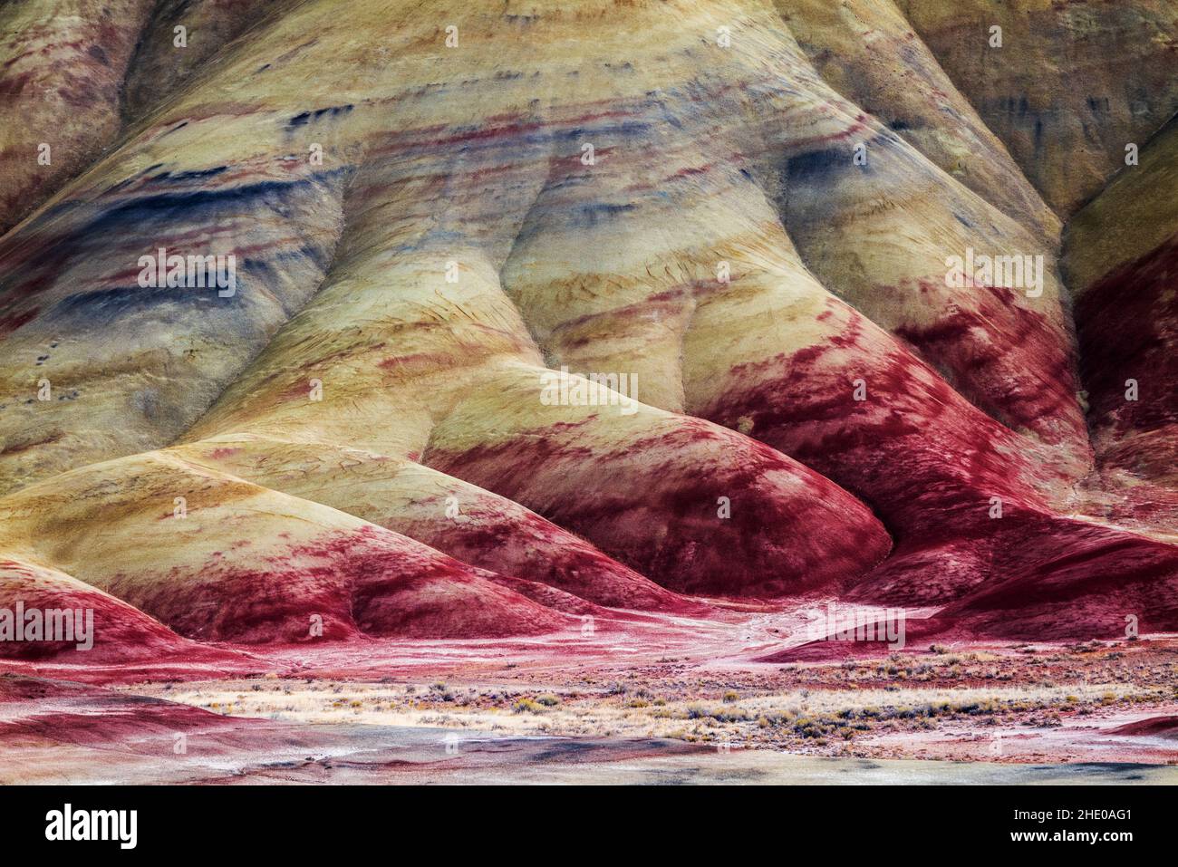 Painted Hills; geologic site; John Day Fossil Beds National Monument; near Mitchell; Oregon; USA
