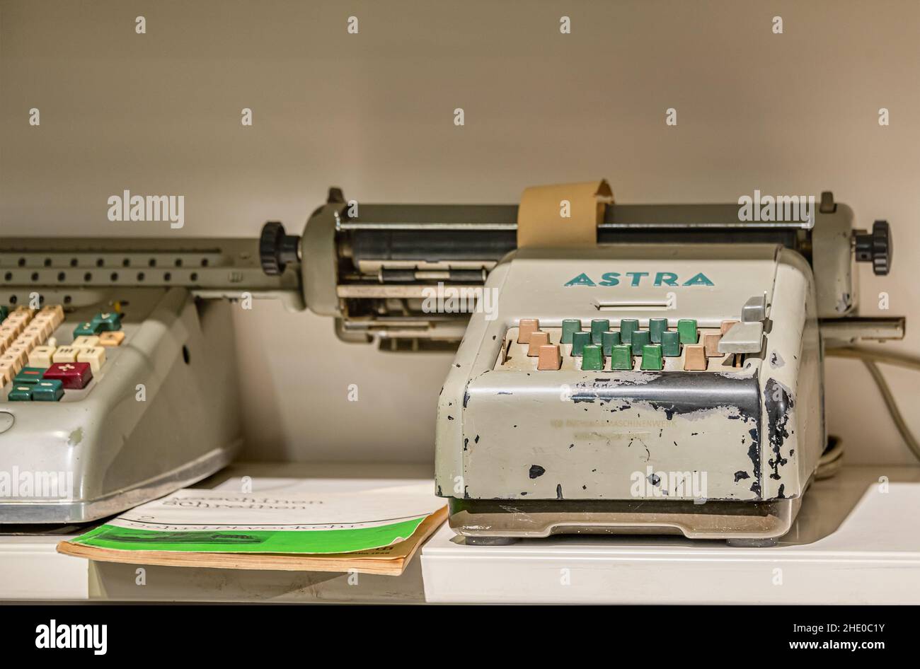 Mechanical calculating machine from the Astrawerke Chemnitz, Germany Stock Photo