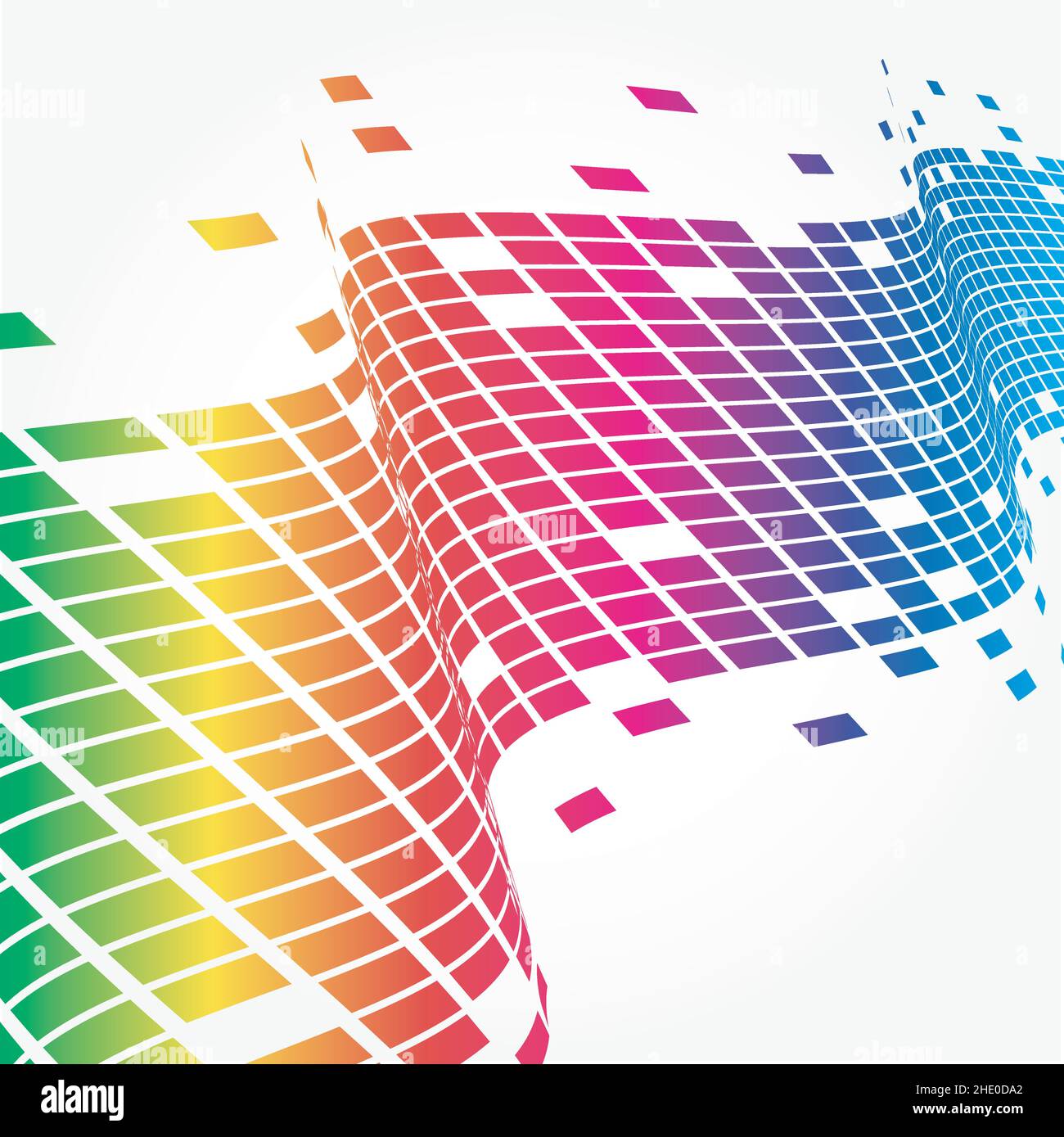 abstract square bundle rising wave background design Stock Vector