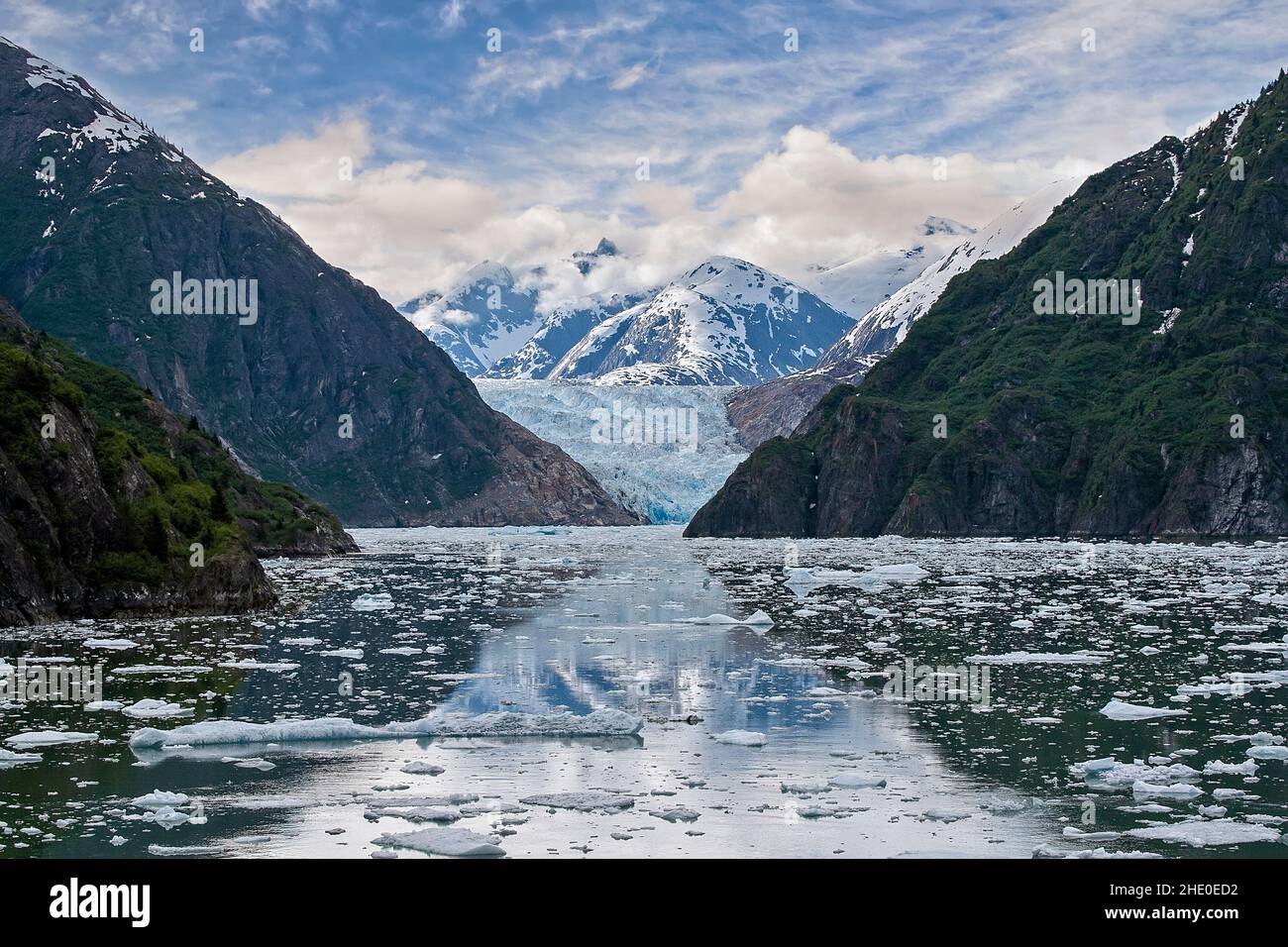 Sawyer Glacier at the end of Tracy Arm Fjord, Alaska Stock Photo