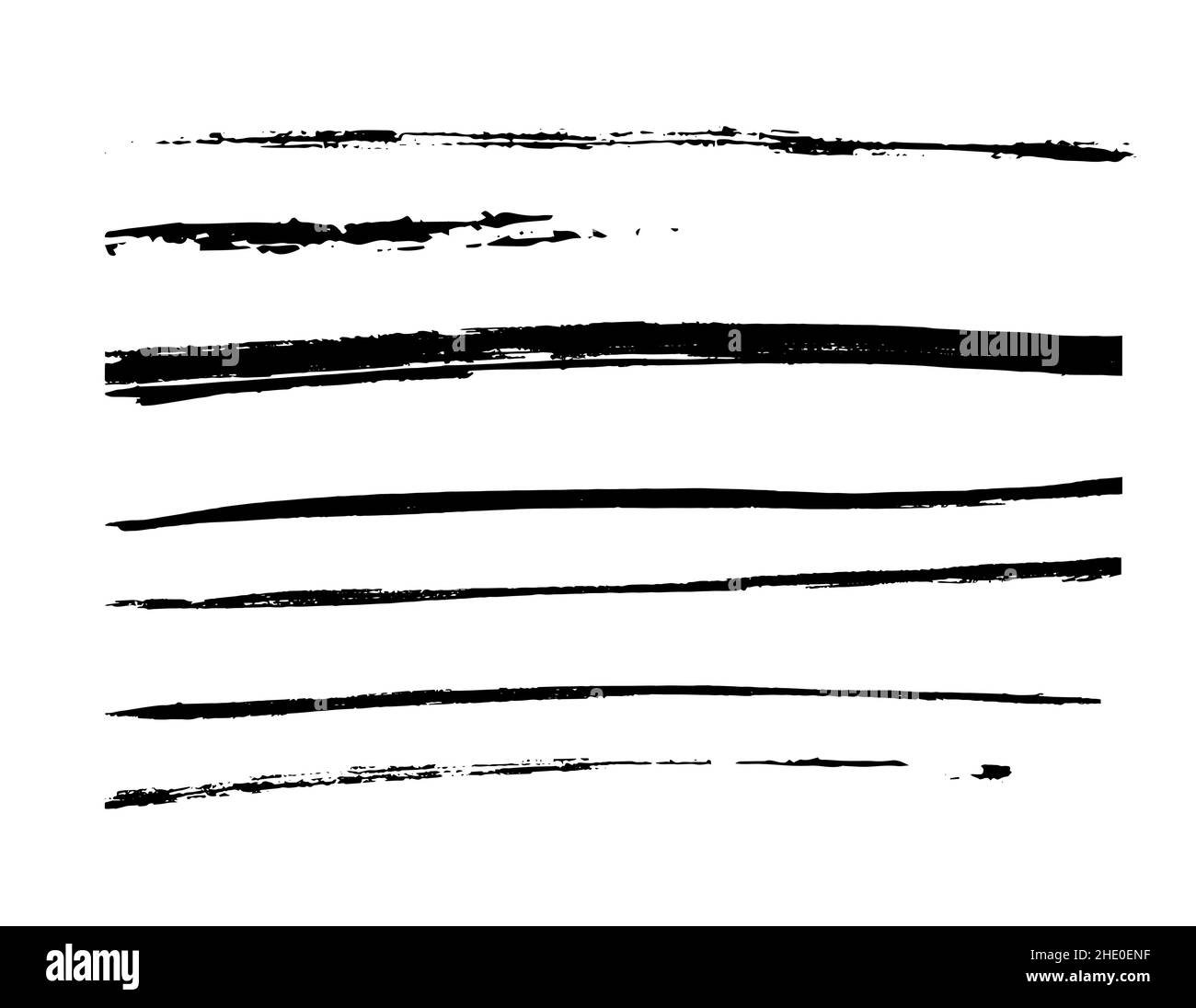 Lines hand drawn lines ornament frame vector set illustration Stock ...
