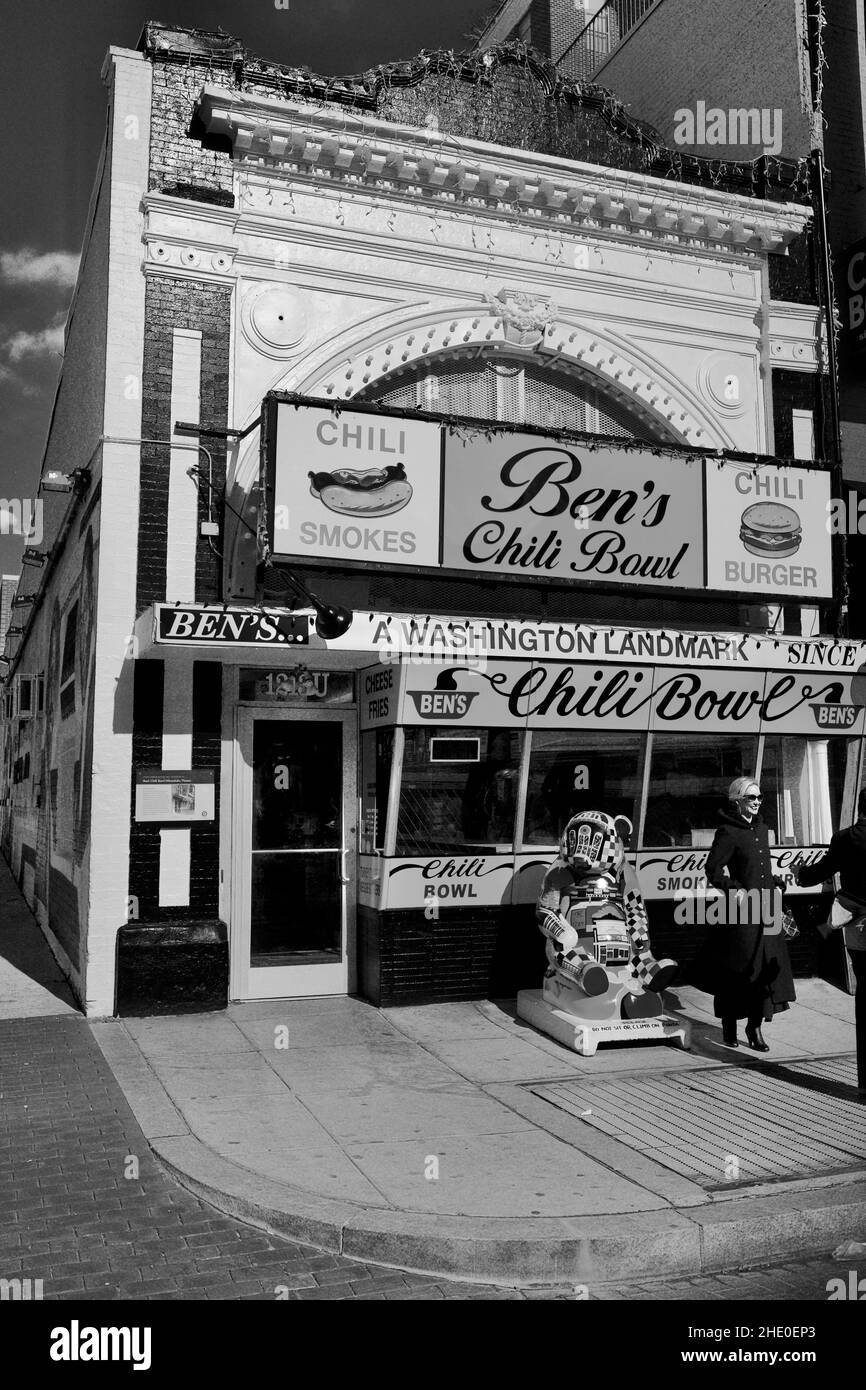 Front of Ben’s Chili Bowl restaurant on U Street in the Shaw
