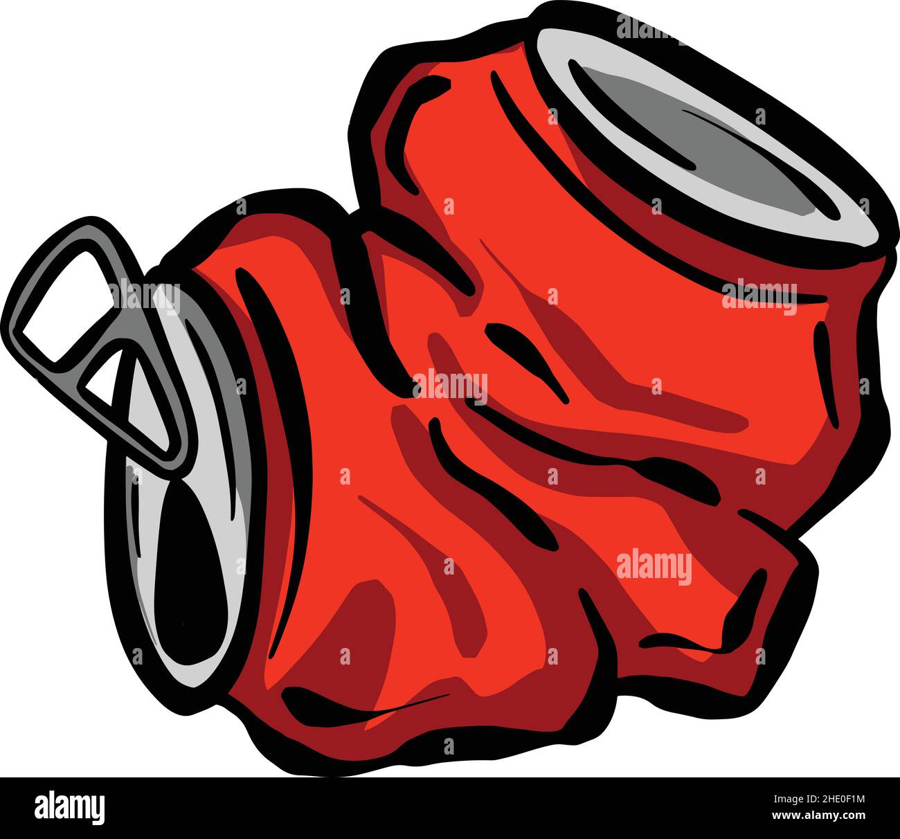 Crushed Soda Cola Tin or Aluminium Can Cartoon Logo Mascot Stock Vector  Image & Art - Alamy