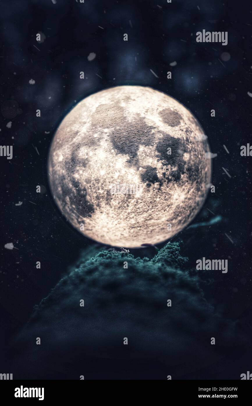 Moon Rendered A 3d rendering of the beautiful full moon with details by telescope ...
