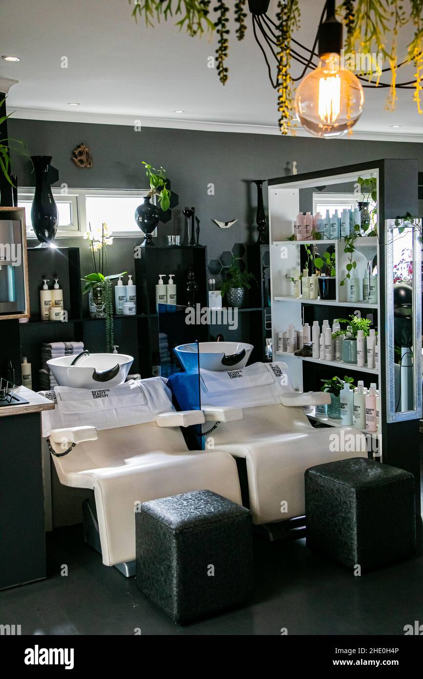 Cape Town, South Africa March 29, 2021 Authentic Beauty Concept products on display in hair