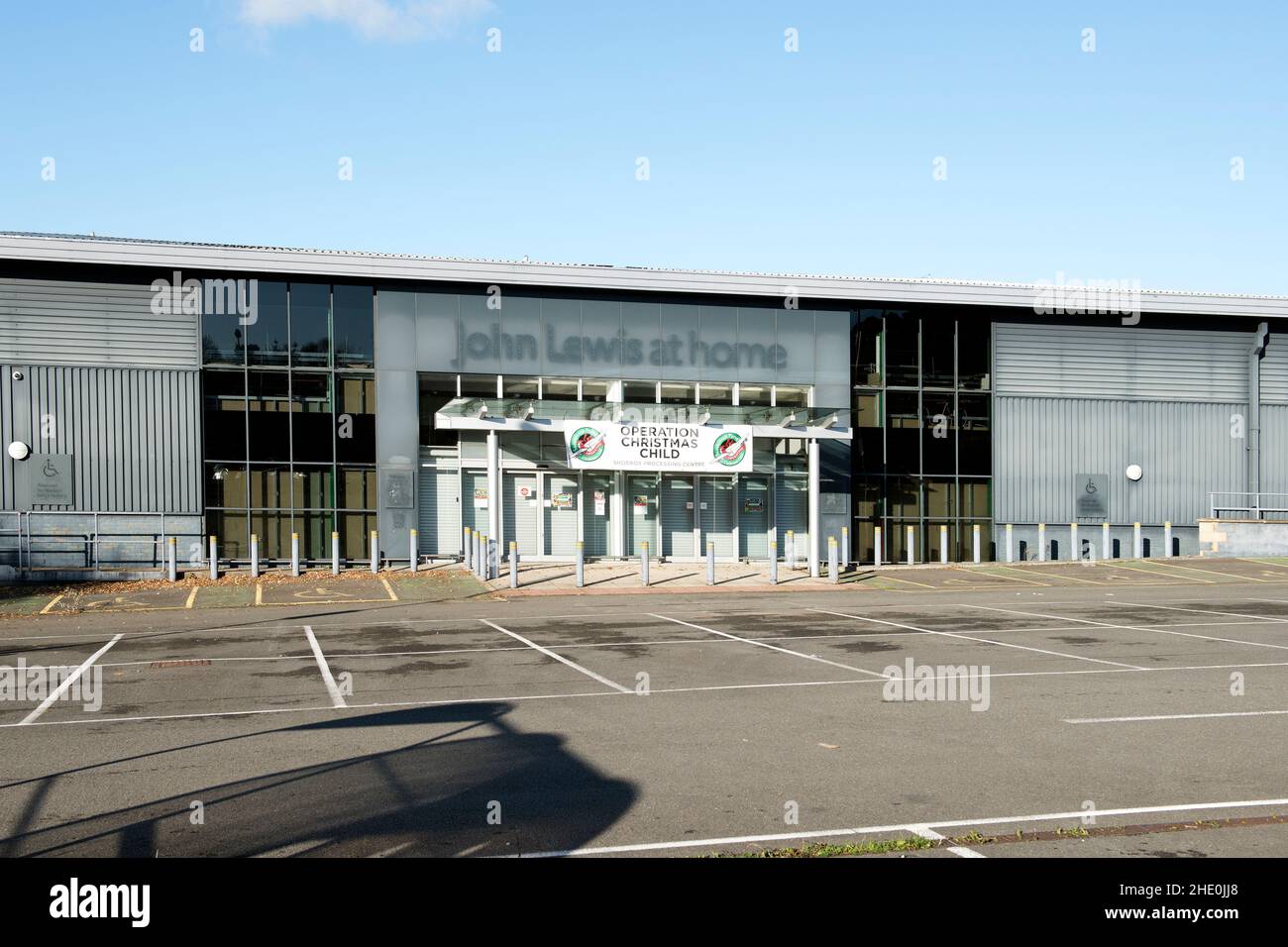 A closed John Lewis store being used as a collection point for