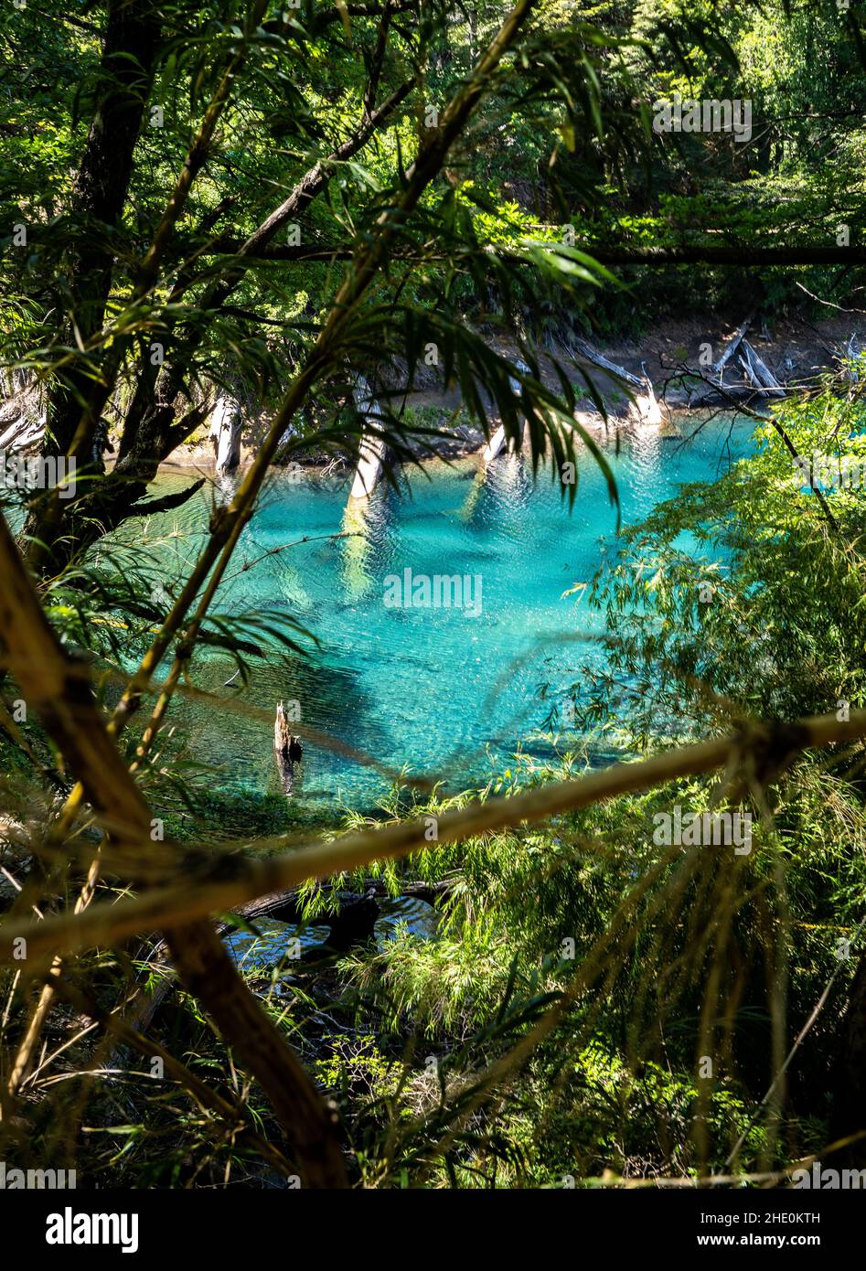 Cabin at Laguna Arcoiris (Rainbow Lagoon Stock Photo Alamy