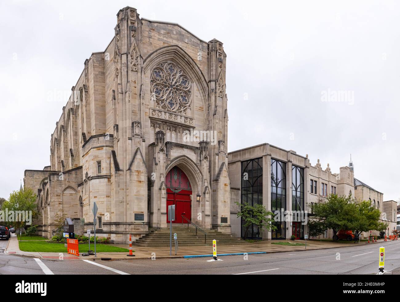 Kalamazoo, Michigan, USA - October 21, 2021: The First Presbyterian Church Stock Photo