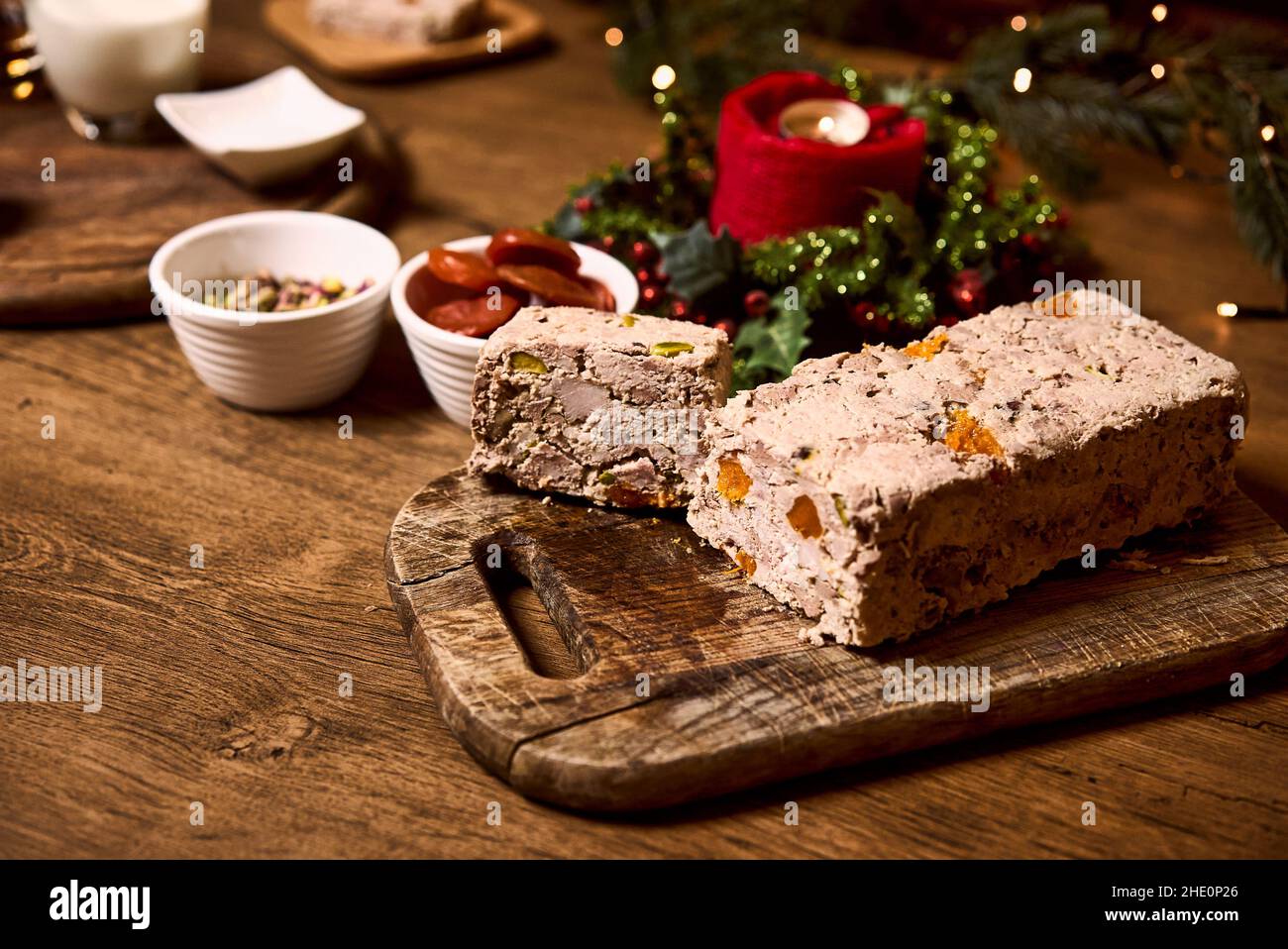 Baked terrine pate. Meat pie Stock Photo Alamy