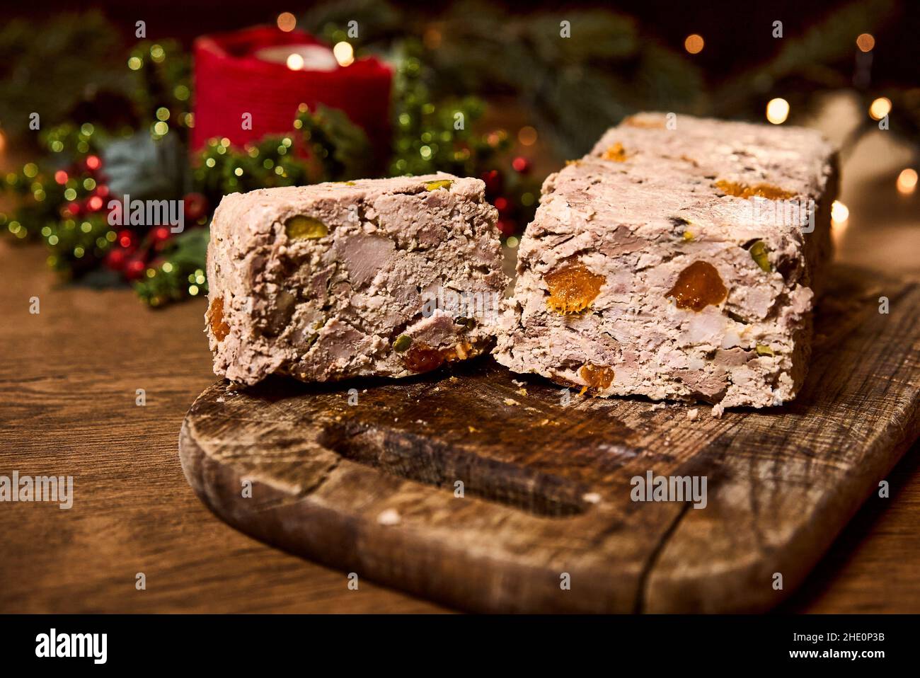 Baked terrine pate. Meat pie Stock Photo Alamy