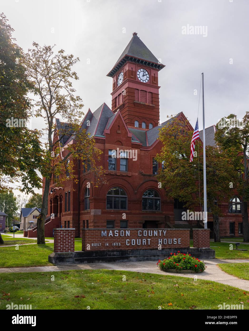 Ludington, Michigan, USA - October 22, 2021: The Mason County Courthouse Stock Photo