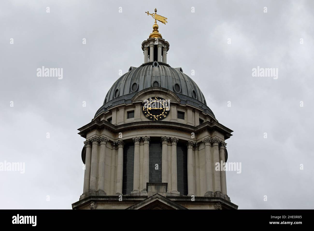 Weather vane and wind direction dial at the Old Royal Naval College in