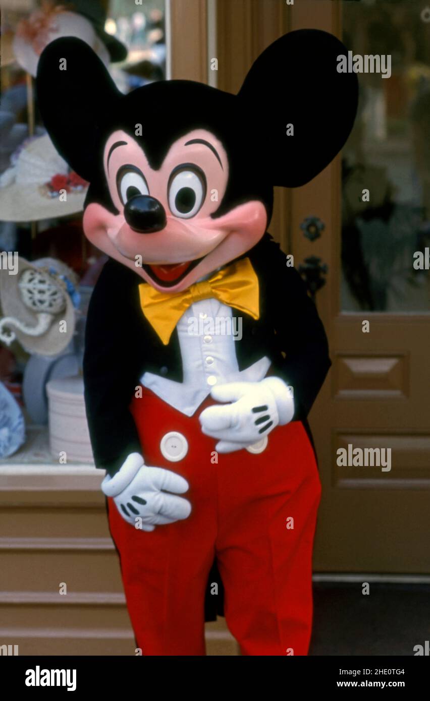 Mickey Mouse costumed character at Disneyland in Anaheim, CA Stock Photo