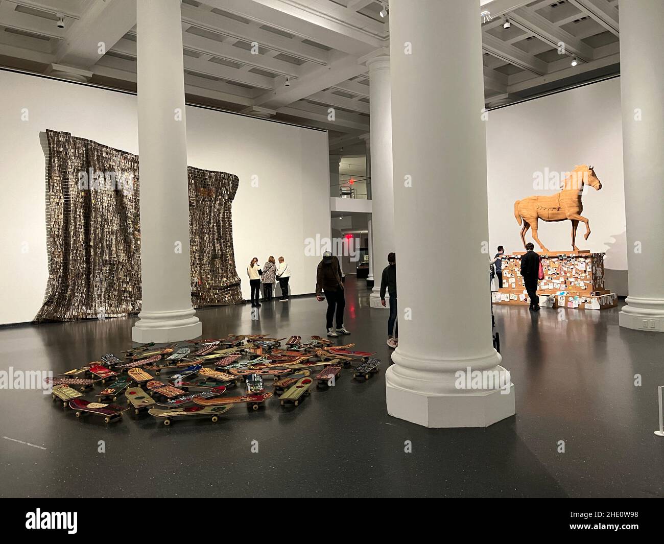 Contemporary art on display at the Brooklyn Museum, Brooklyn, New York. installations Stock Photo
