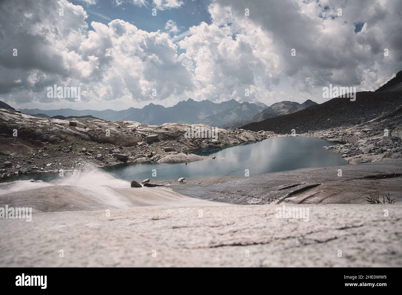 Glacier Lake in Southtyrol Stock Photo