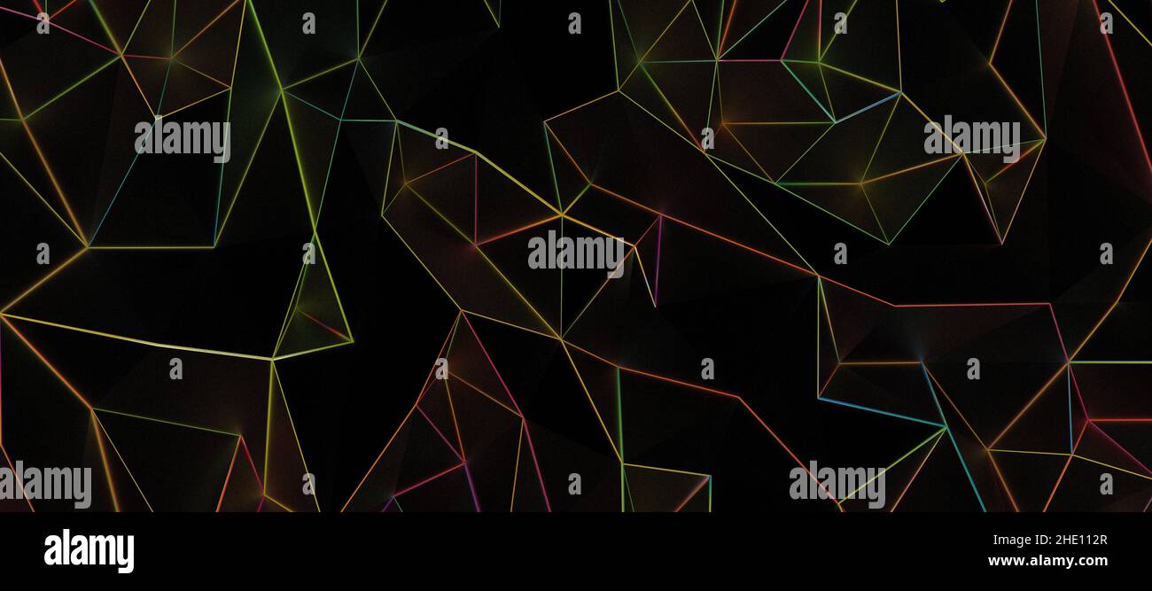 A 3D rendering black polygon background - perfect for wallpapers Stock ...