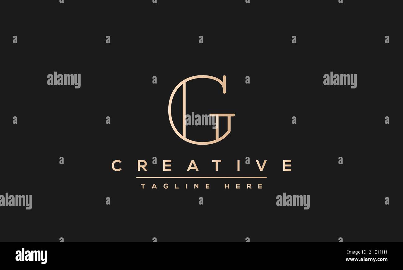 Modern creative letter G vector logo design. Minimalist G Luxury monogram initial based icon Stock Vector