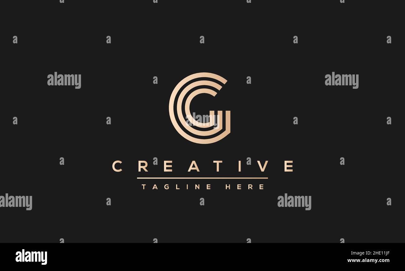 Modern creative letter G vector logo design. Minimalist G Luxury monogram initial based icon Stock Vector