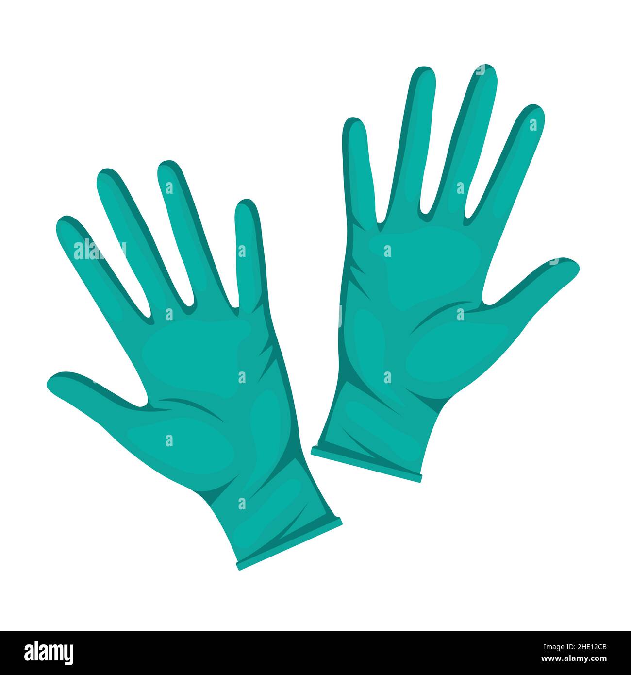 Medical rubber gloves. Covid-19, epidemic prevention concept Stock Vector