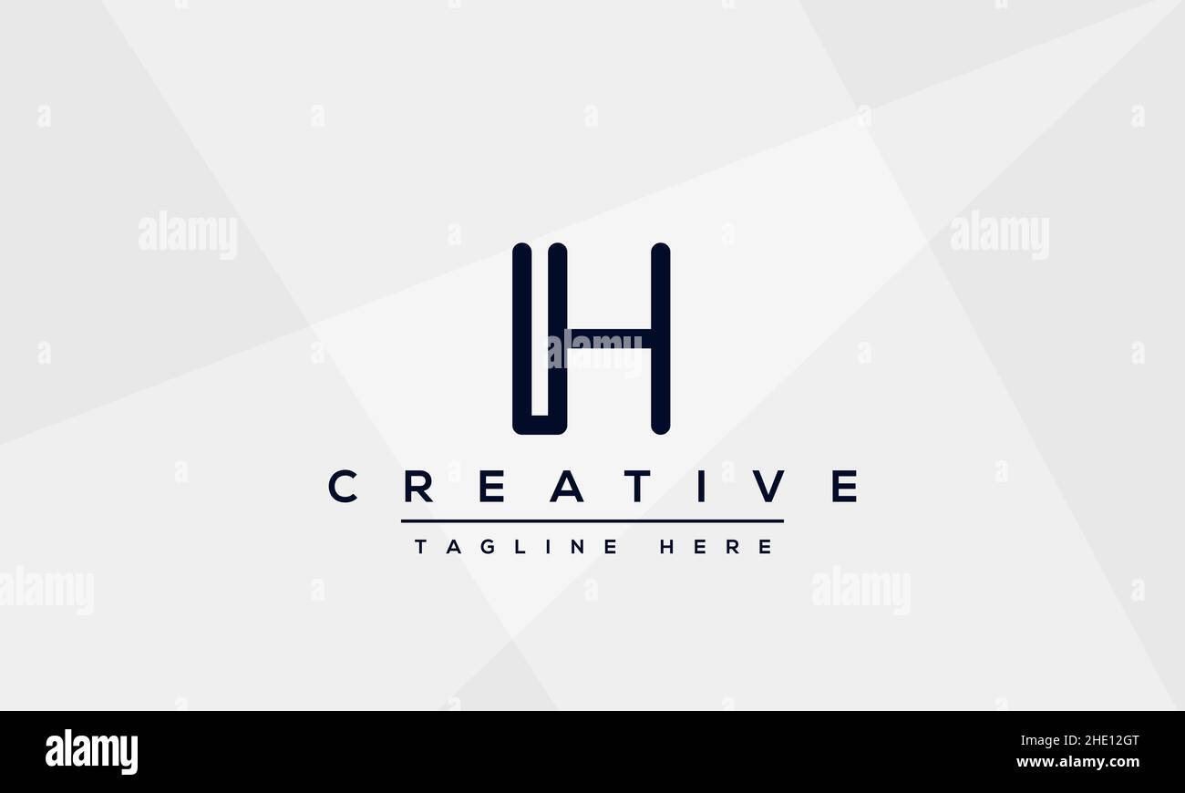 Modern creative letter H vector logo design. Minimalist H stylish