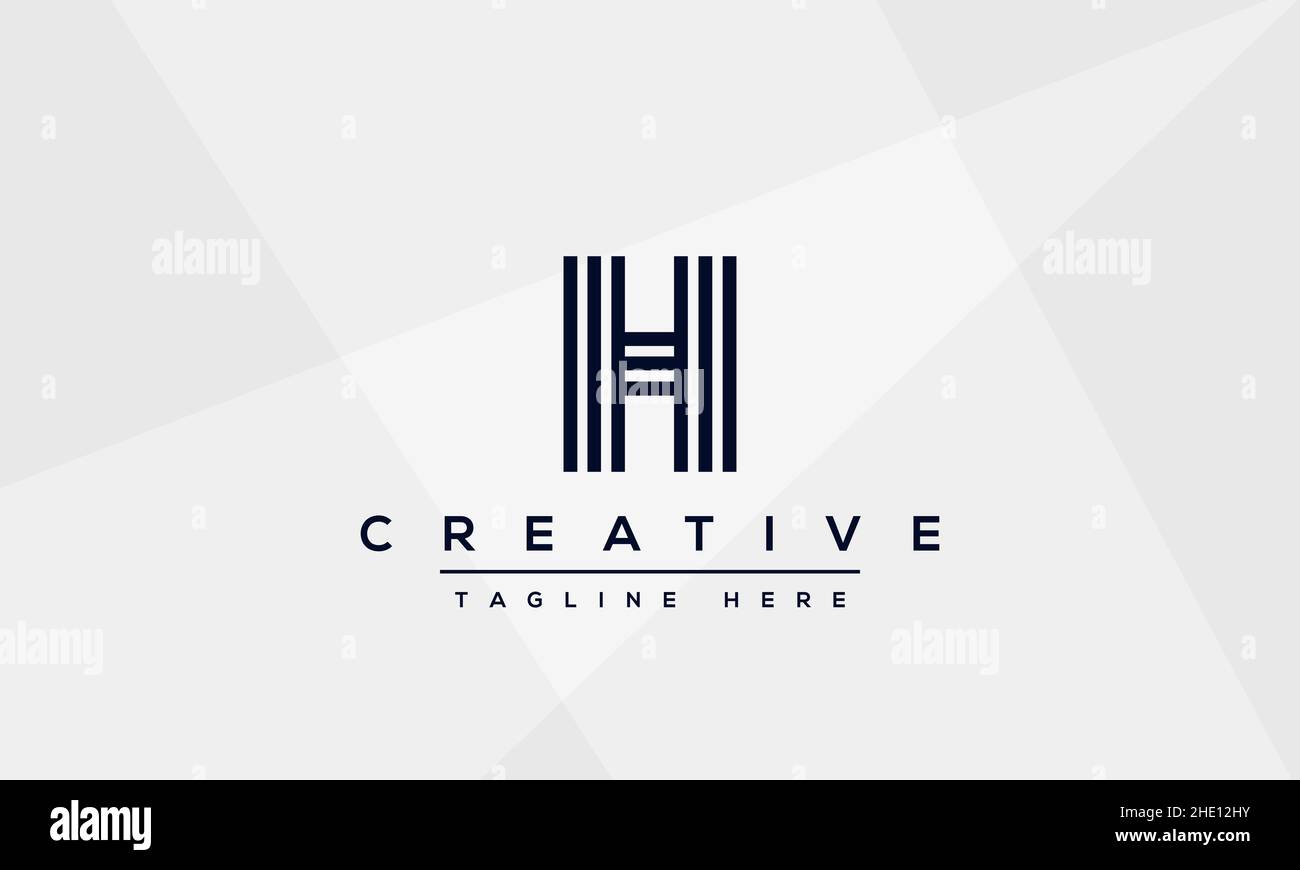 Modern creative letter H vector logo design. Minimalist H stylish monogram initial based HH icon Stock Vector