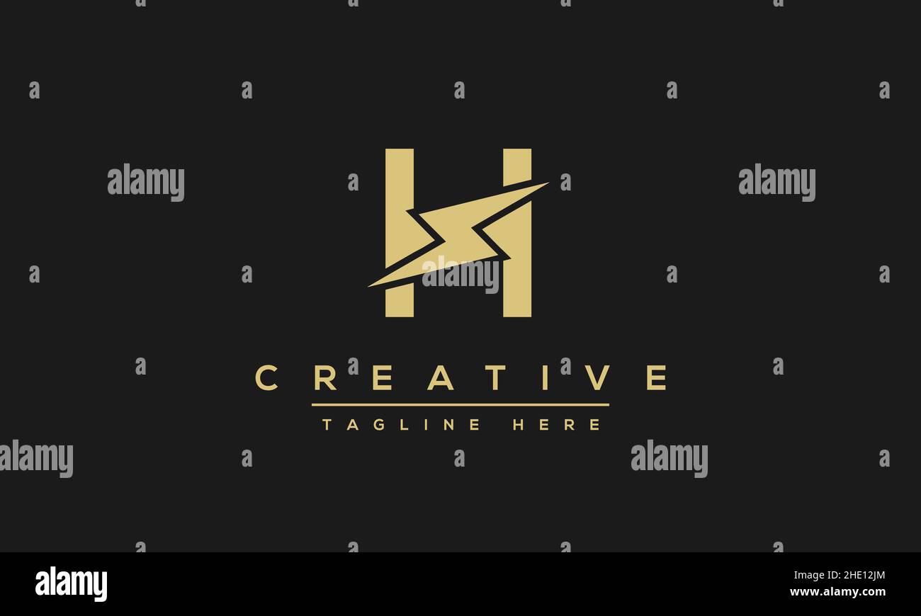 Modern creative letter H vector logo design. Minimalist H stylish monogram initial based HH icon Stock Vector