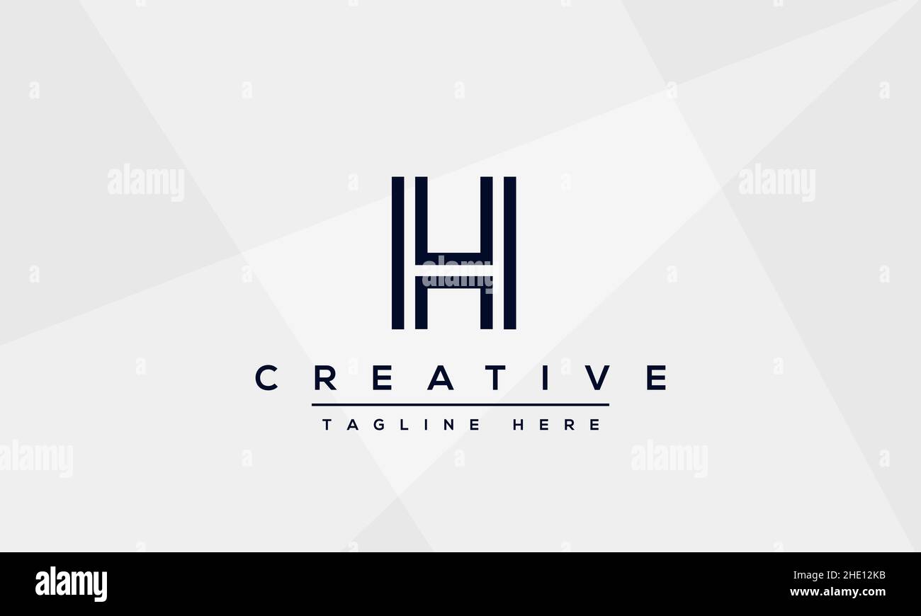 Modern creative letter H vector logo design. Minimalist H stylish ...