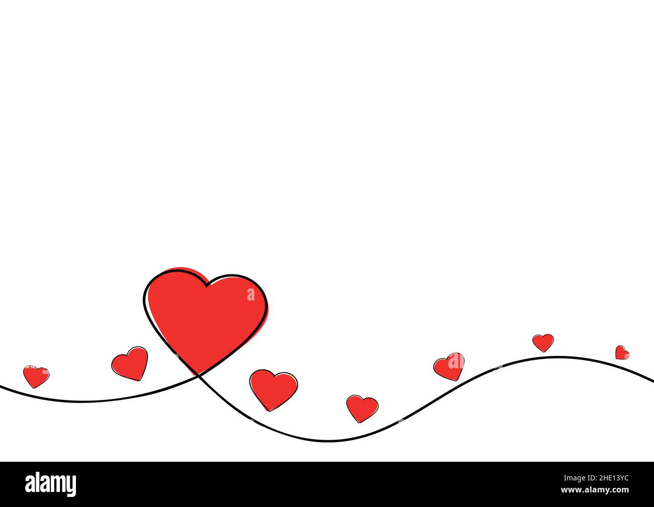 Valentine's Day - Heart icons  on a white background Stock Vector